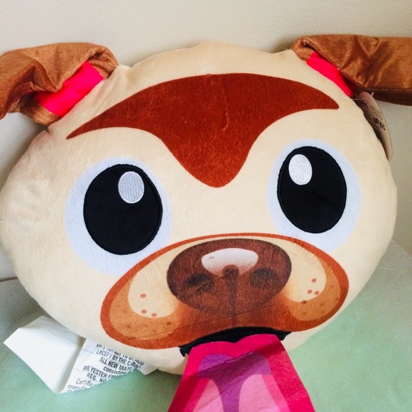 2/15$ 🐶 New emoji puppy pillow - Picture 2 of 3